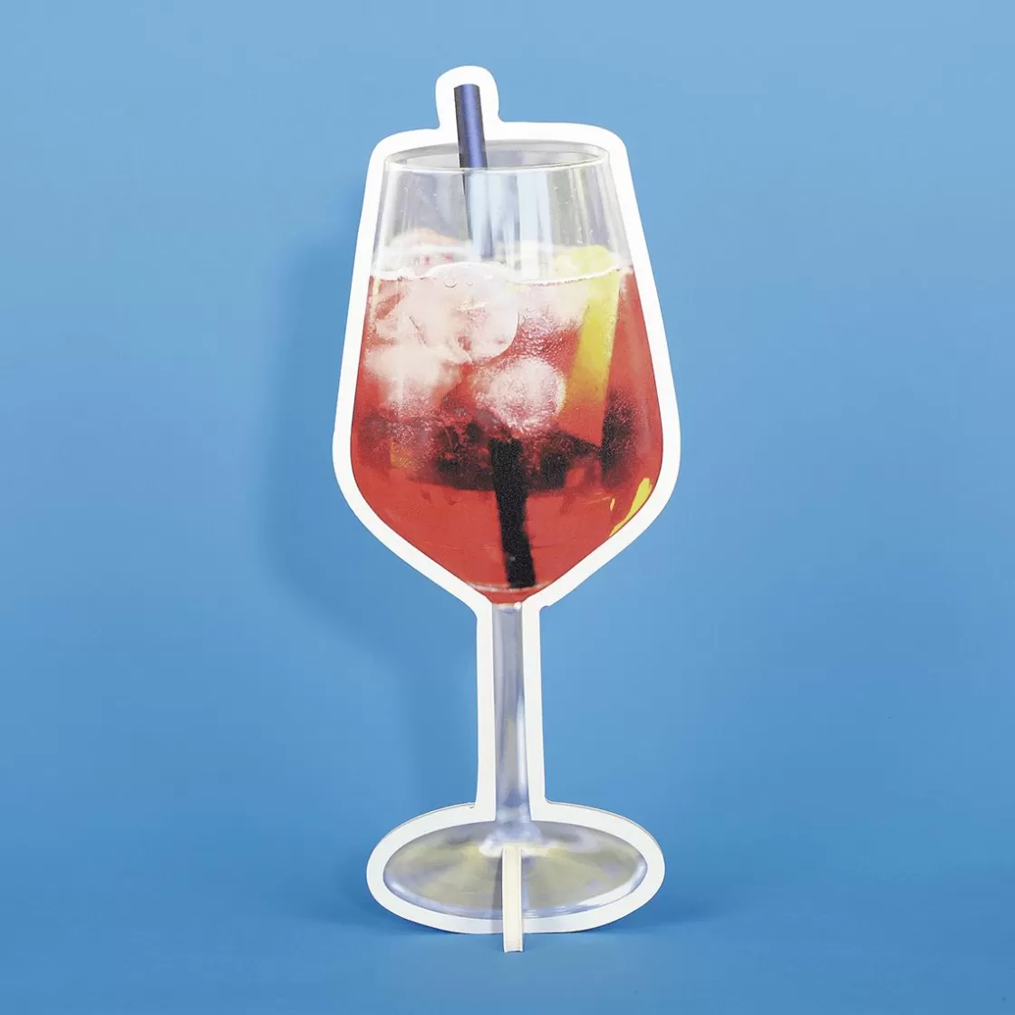 Decoración Temática | Decoración De Verano>DecoWoerner Expositor De Cócteles Aperol Spritz 20 X 50 Cm naranja