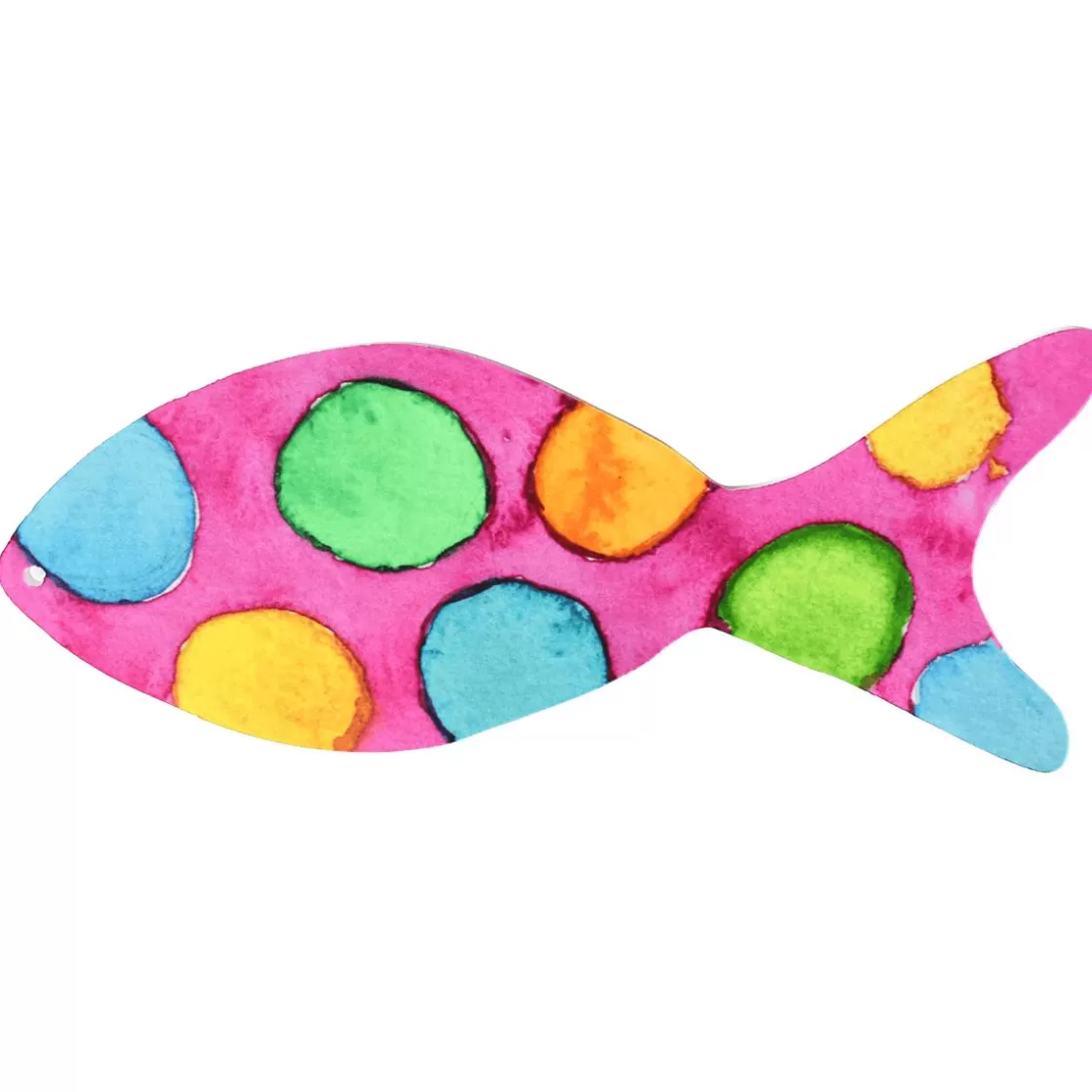 Decoración De Verano>DecoWoerner Expositor De Peces, Rosa, Puntos De Colores, 32 X 13 Cm multicolor
