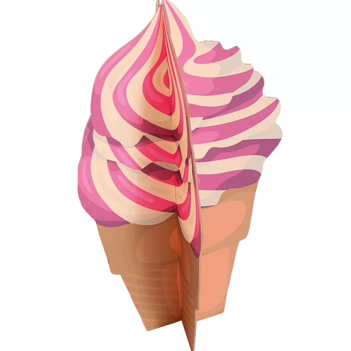 Decoración De Verano>DecoWoerner Expositor Decorativo Helado Suave, Altura 75 Cm rosa