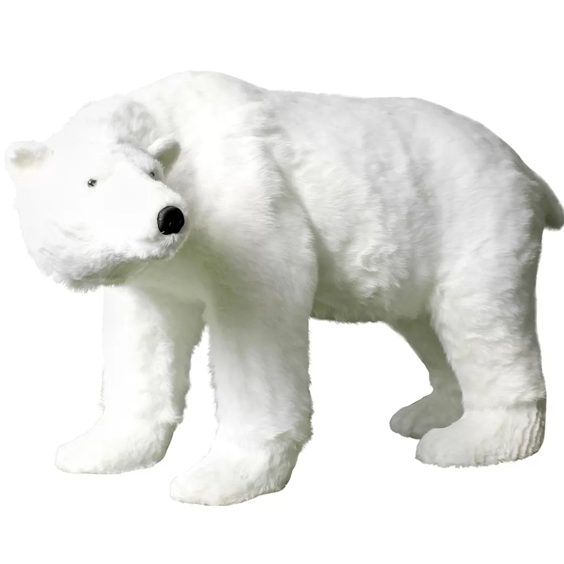 Decoración De Animales | Decoración De Invierno>DecoWoerner Figura Animal De Tamaño Natural Oso Polar, Altura: 90cm blanco