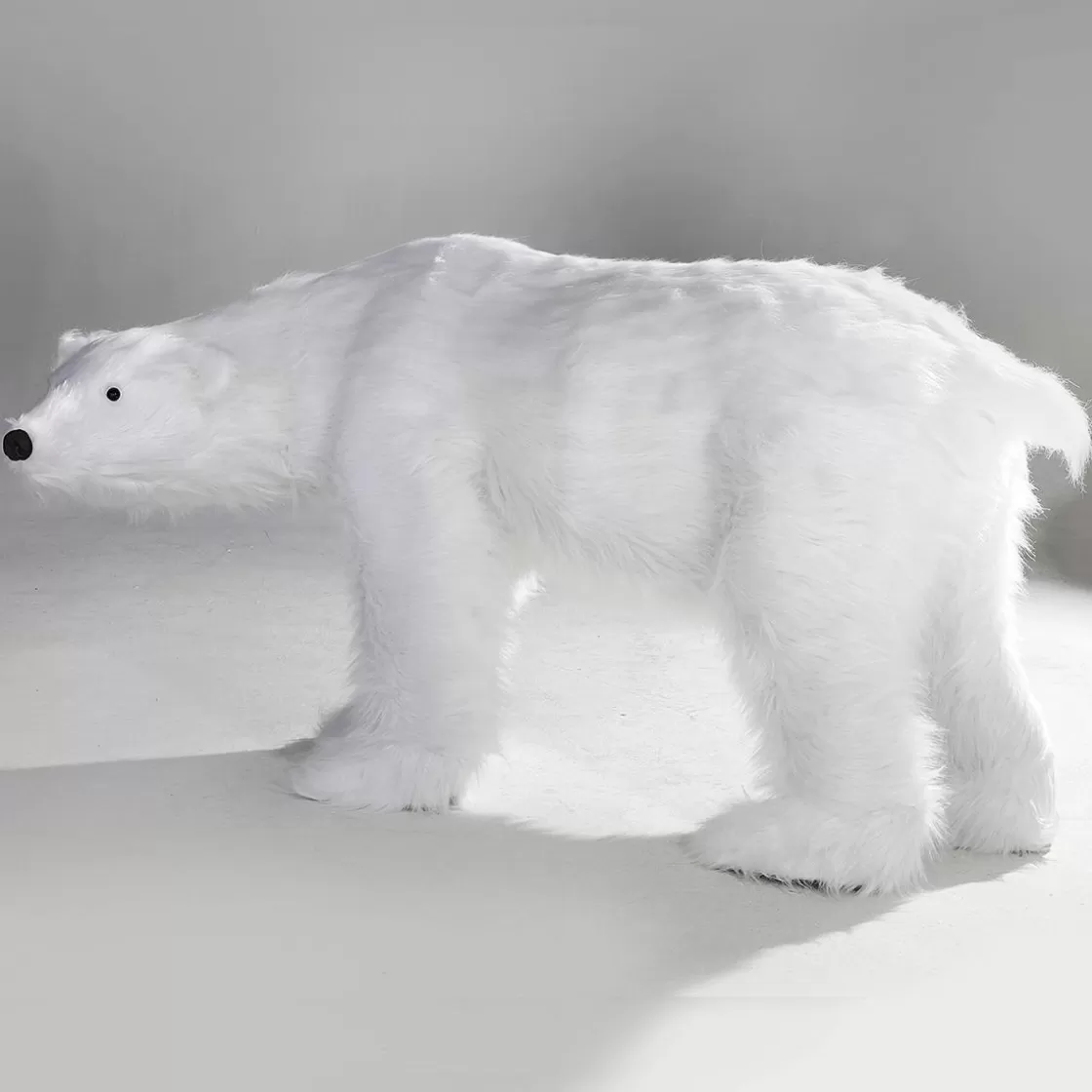 Decoración De Animales | Decoración De Invierno>DecoWoerner Figura Animal De Tamaño Natural Oso Polar, Altura: 90cm blanco