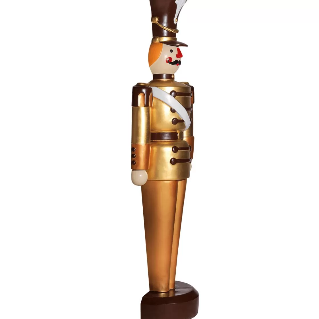 Decoración Navideña Xxl | Figuras De Navidad>DecoWoerner Figura De Soldado 185 Cm, Dorada-marrón, Mitad Plástico oro