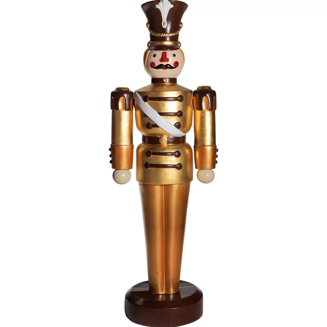 Decoración Navideña Xxl | Figuras De Navidad>DecoWoerner Figura De Soldado 185 Cm, Dorada-, Totalmente De Plástico marrón