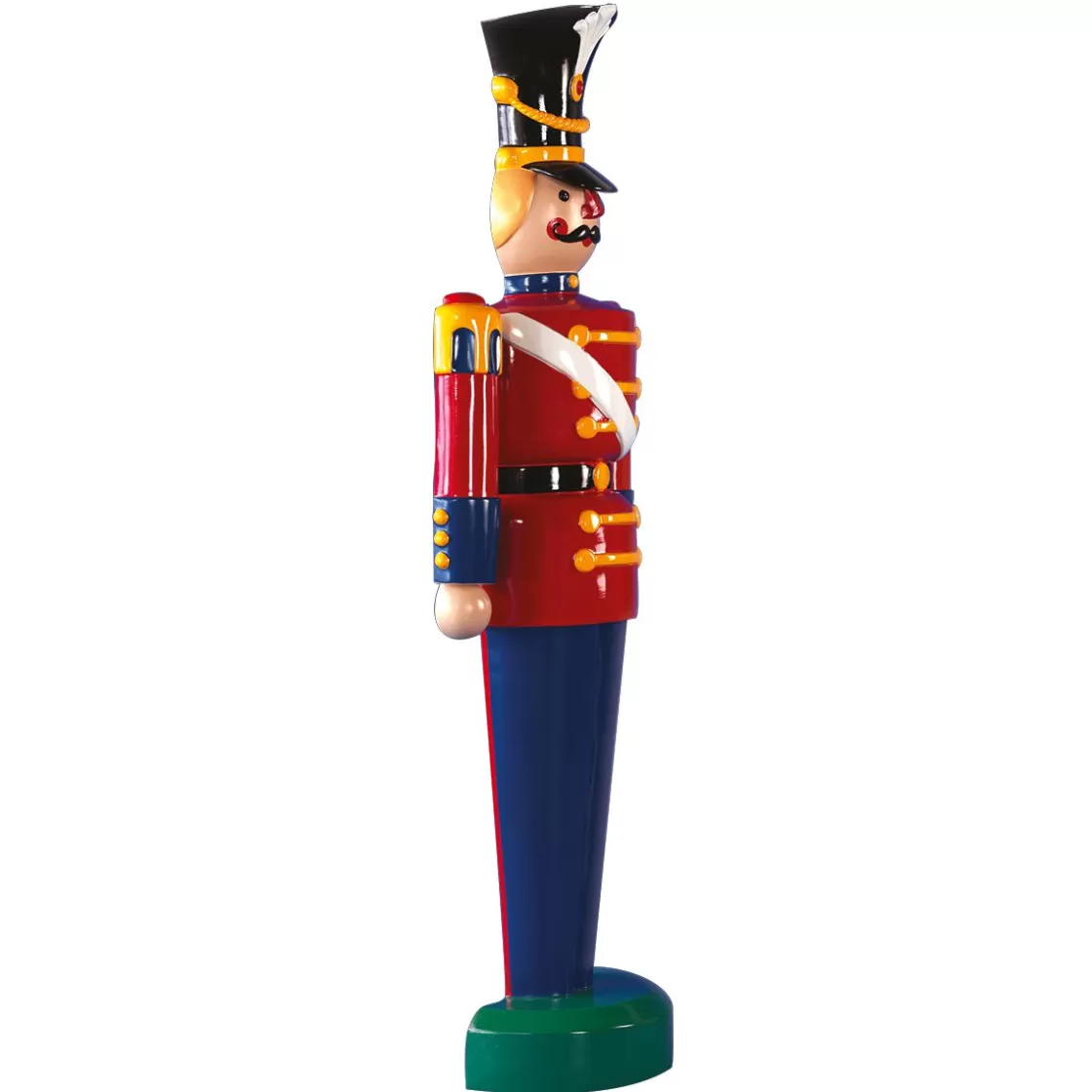 Decoración Navideña Xxl | Figuras De Navidad>DecoWoerner Figura De Soldado 185 Cm, Rojo-azul, Semiplástico multicolor