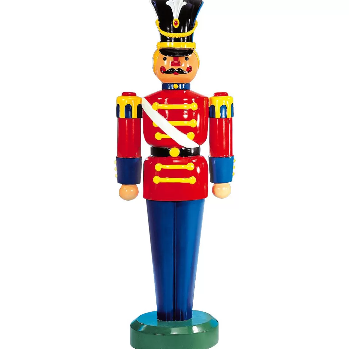 Decoración Navideña Xxl | Figuras De Navidad>DecoWoerner Figura De Soldado 185 Cm, Rojo-azul, Totalmente De Plástico multicolor