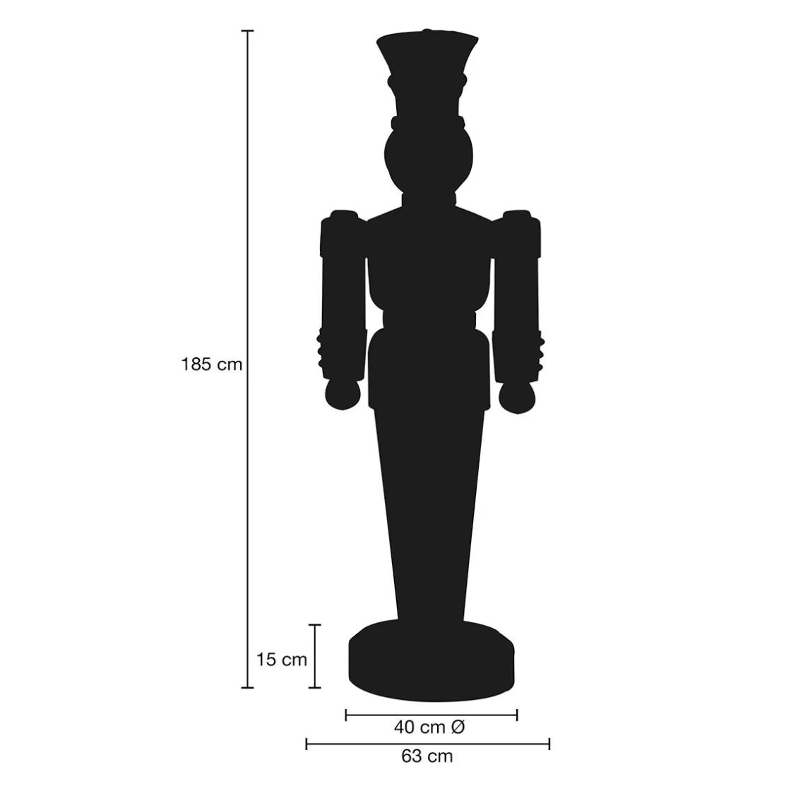 Decoración Navideña Xxl | Figuras De Navidad>DecoWoerner Figura De Soldado 185 Cm, Rojo-azul, Totalmente De Plástico multicolor