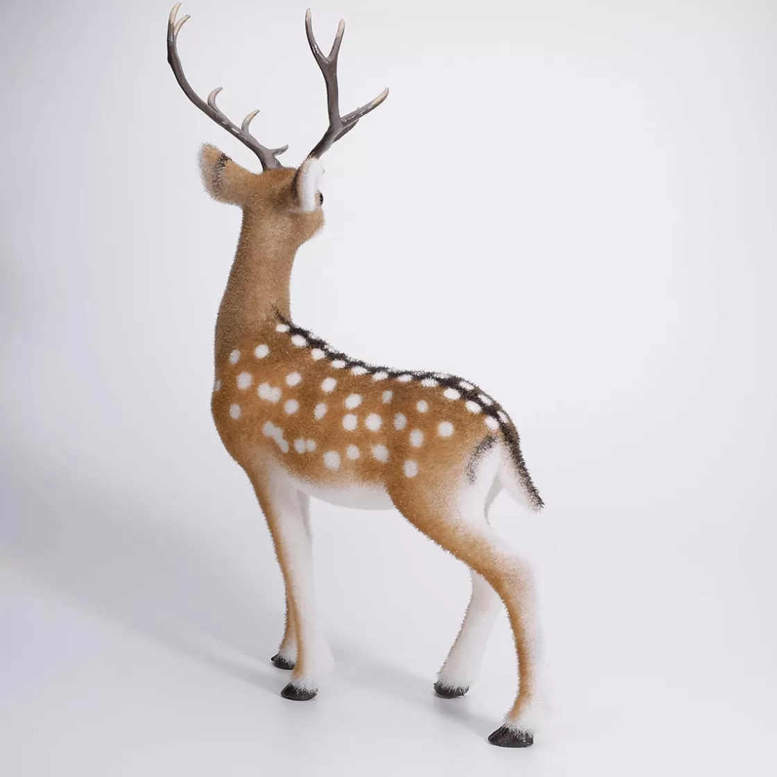 Decoración De Animales | Decoración De Otoño>DecoWoerner Figura Deco Ciervo Animal Con Cornamenta 27 X 18 X 56 Cm marrón
