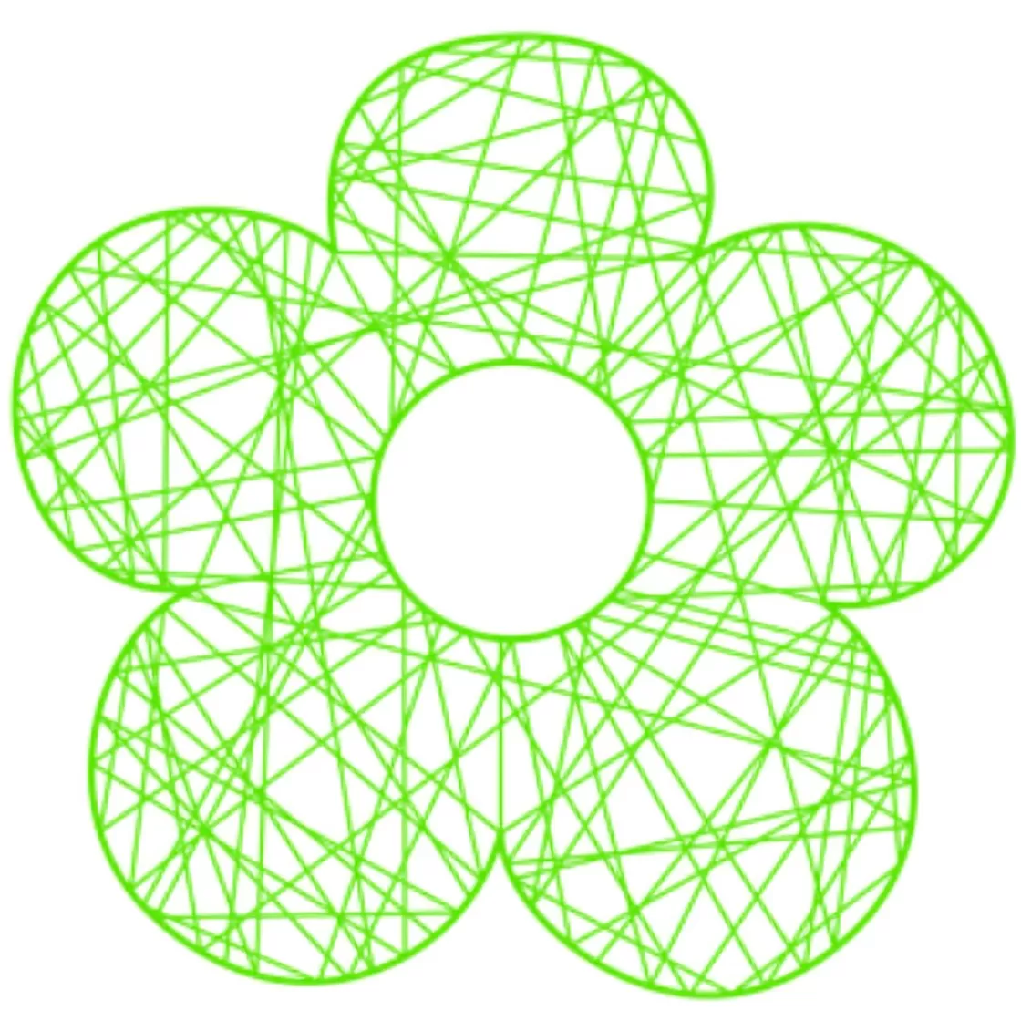 Decoración De Verano | Decoración De Primavera>DecoWoerner Flor 2D De Malla De Fibra 80 Cm verde