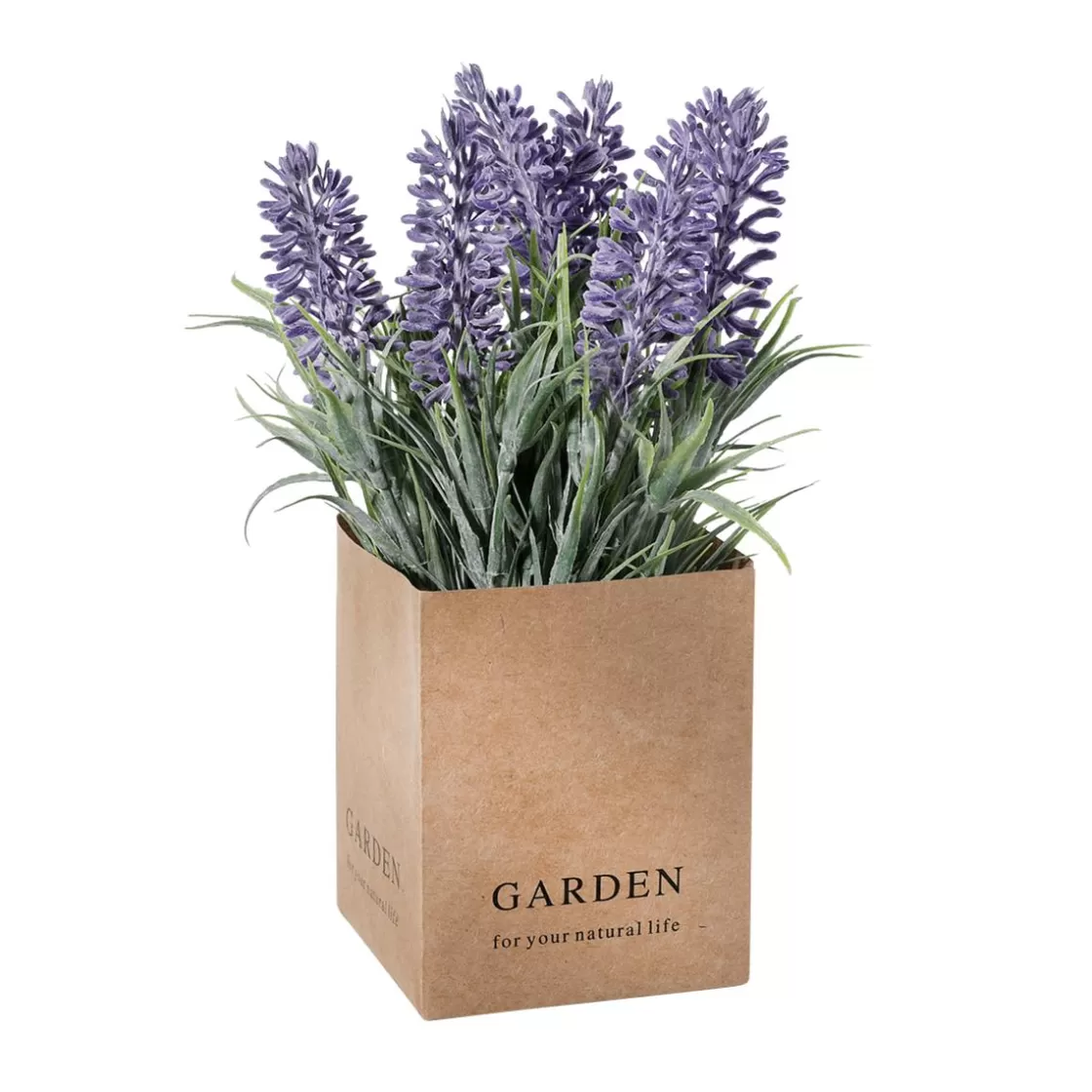 Plantas De Interior | Flores Artificiales>DecoWoerner Flor Artificial De Lavanda En Maceta De Papel 20 Cm violeta