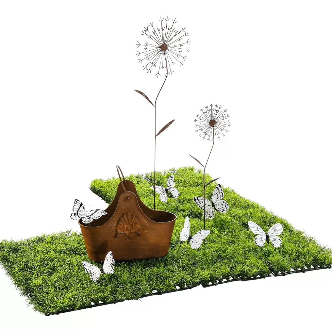 Decoración De Verano | Decoración De Primavera>DecoWoerner Flor De Metal Decorativa Plug 50 Cm marrón