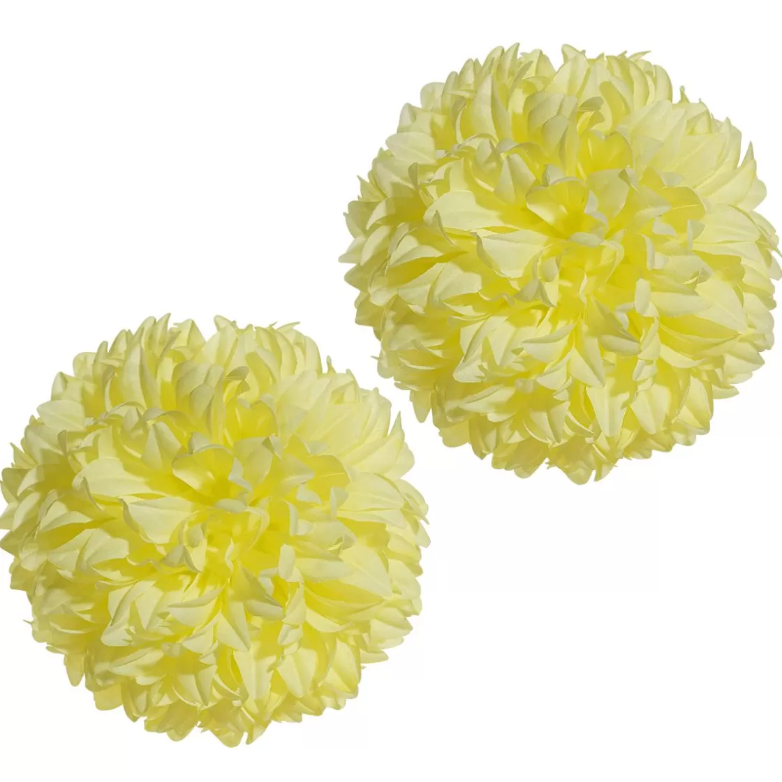 Decoración Temática | Decoración De Primavera>DecoWoerner Flor De Pompón, Ø 16 Cm, Amarilla, 2 Piezas amarillo