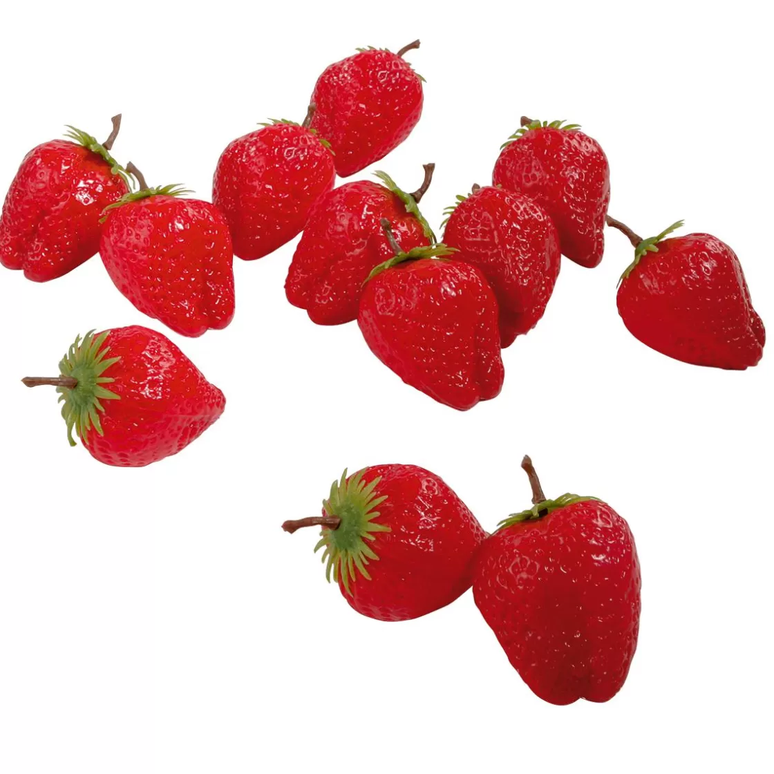 Frutas>DecoWoerner Fresas Alimentos De Imitación 12 Piezas rojo