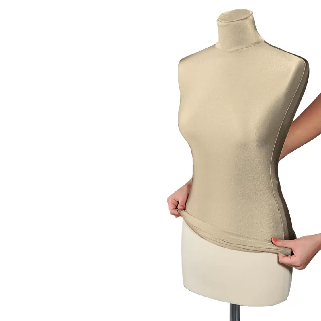 Bustos De Costura>DecoWoerner Funda De Recambio Para Bustos De Sastre De Señora, Longitud 65 Cm, Color Crudo Beige