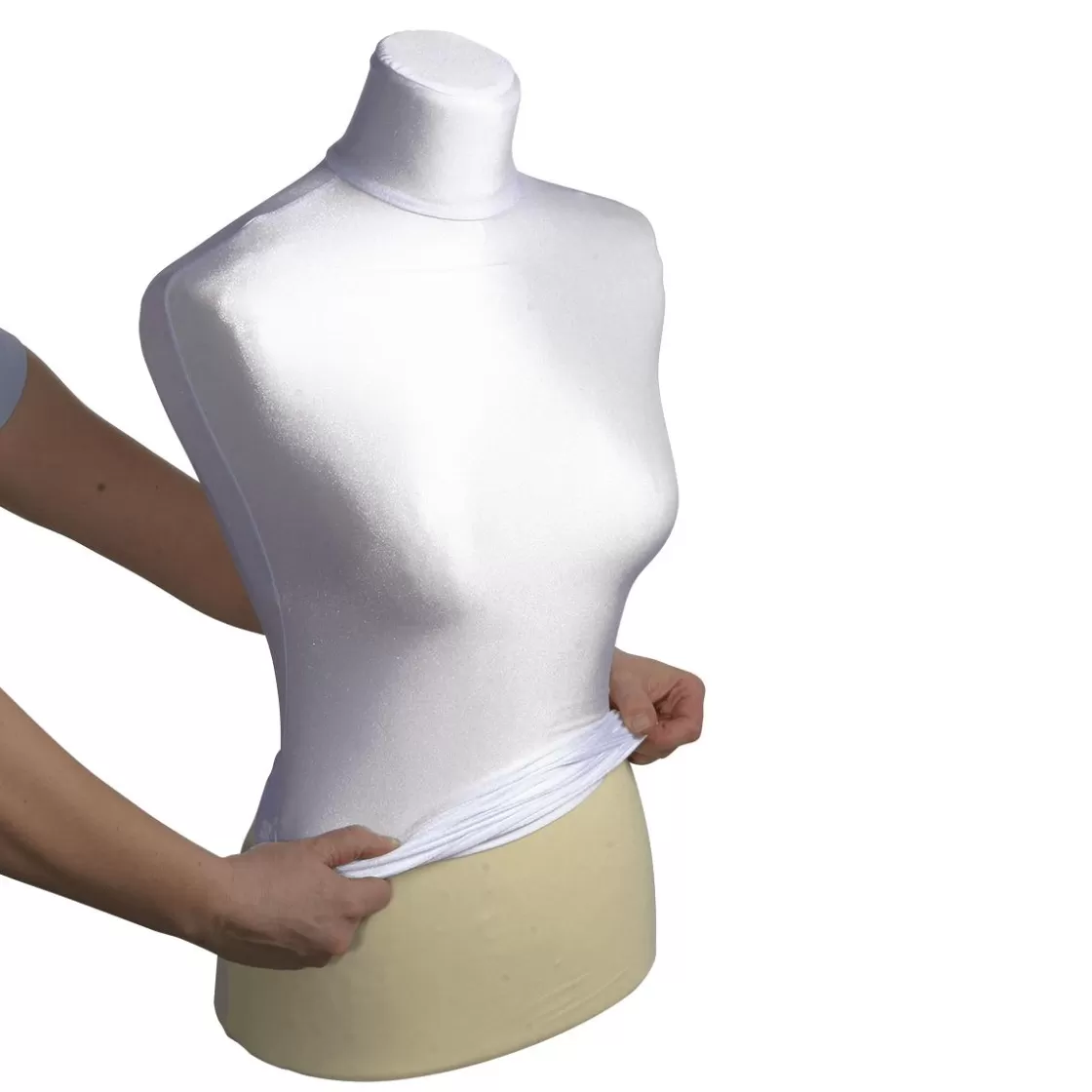 Bustos De Costura>DecoWoerner Funda De Recambio Para Maniquís De Costura De Mujer, Color blanco