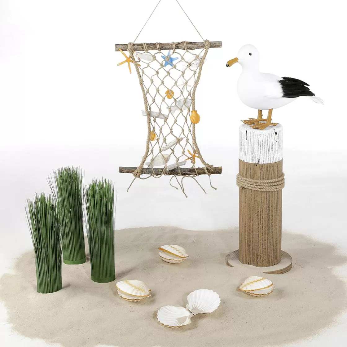 Decoración De Animales | Decoración De Verano>DecoWoerner Gaviota Decorativa De Pie, Altura: 28 Cm blanco