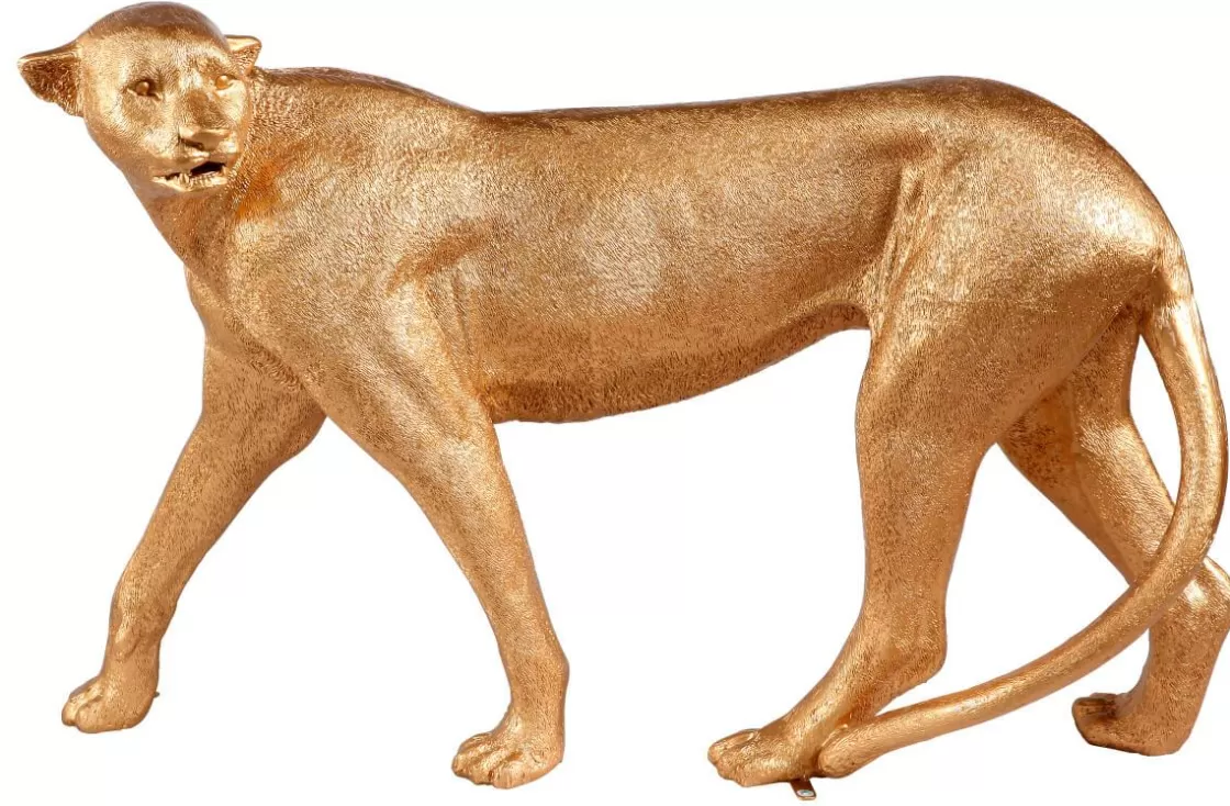 Decoración De Animales>DecoWoerner Guepardo Dorado De 110 Cm Sin Manchas oro