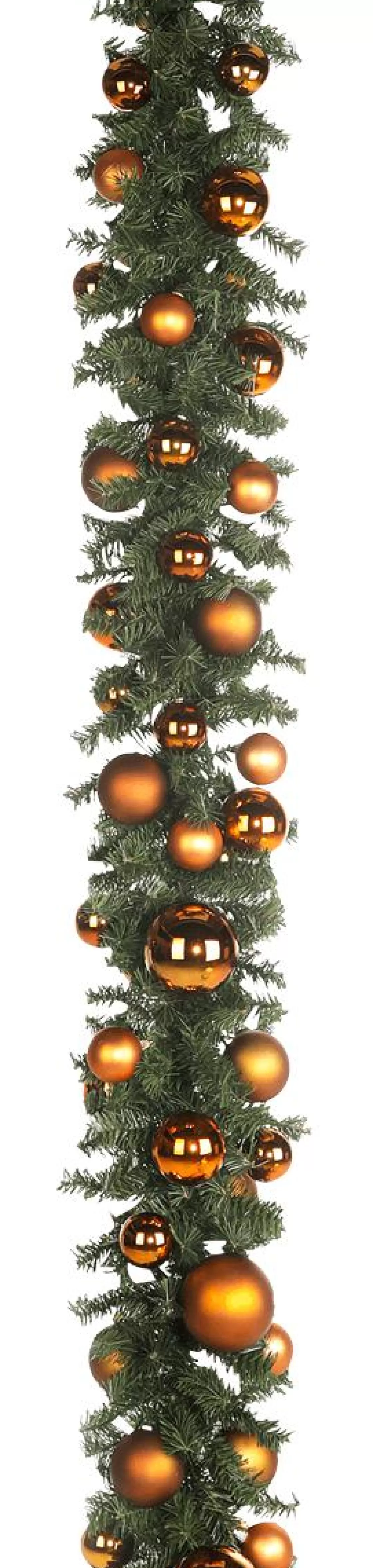 Guirnaldas Y Vides | Guirnaldas De Navidad>DecoWoerner Guirnalda De Abeto Artificial Sin Luz Para Decorar Tú Mismo naranja
