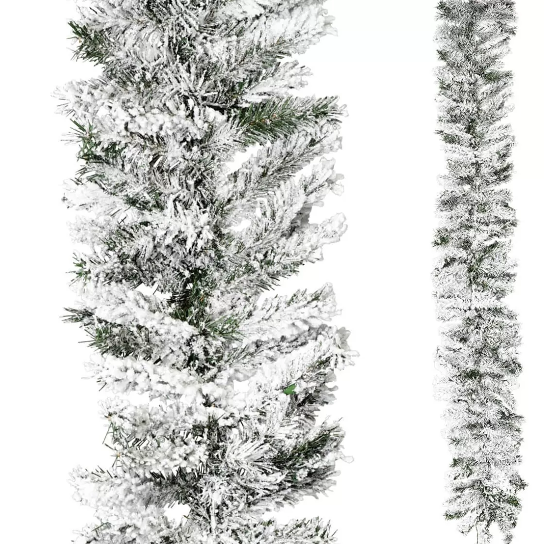 Guirnaldas De Navidad>DecoWoerner Guirnalda De Abeto Con Copos 180 Cm, 30 Cm Ø blanco