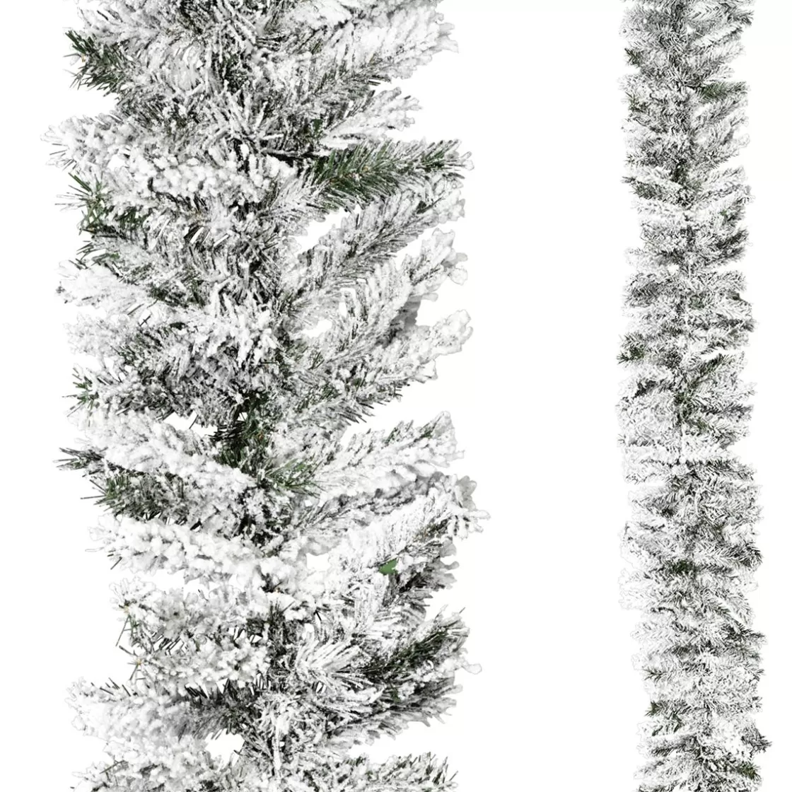 Guirnaldas De Navidad>DecoWoerner Guirnalda De Abeto Con Copos, 270 Cm, Ø 30 Cm blanco