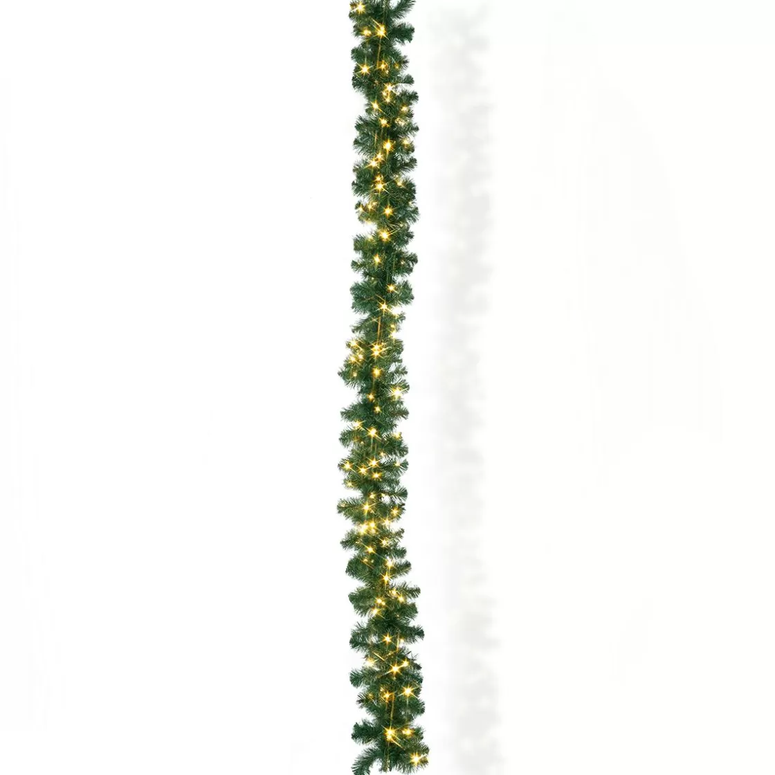 Guirnaldas De Navidad>DecoWoerner Guirnalda De Abeto Deluxe 270 Cm Con 200LEDs, 25 Cm Ø verde