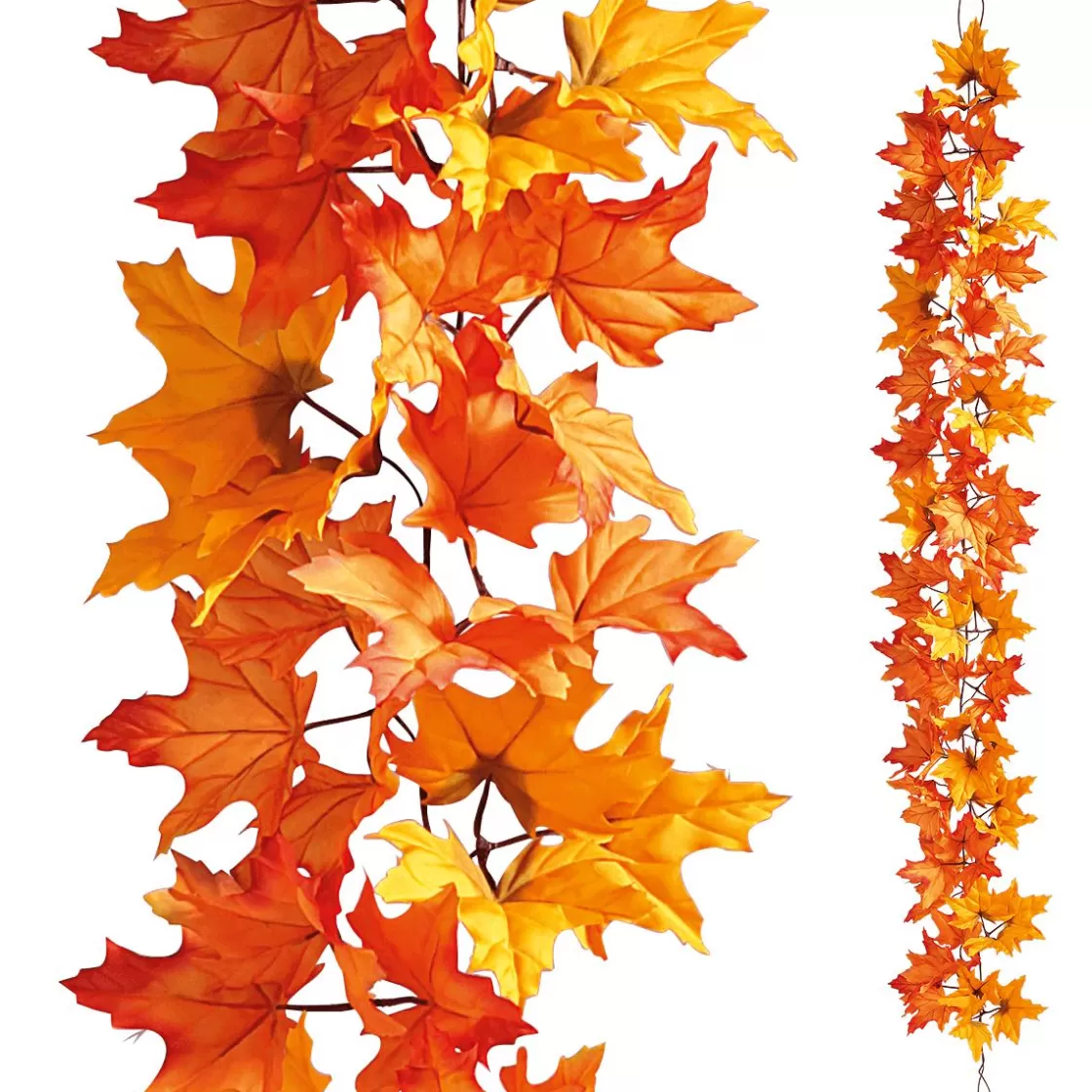 Decoración De Otoño | Guirnaldas Y Vides>DecoWoerner Guirnalda De Arce 180 Cm naranja