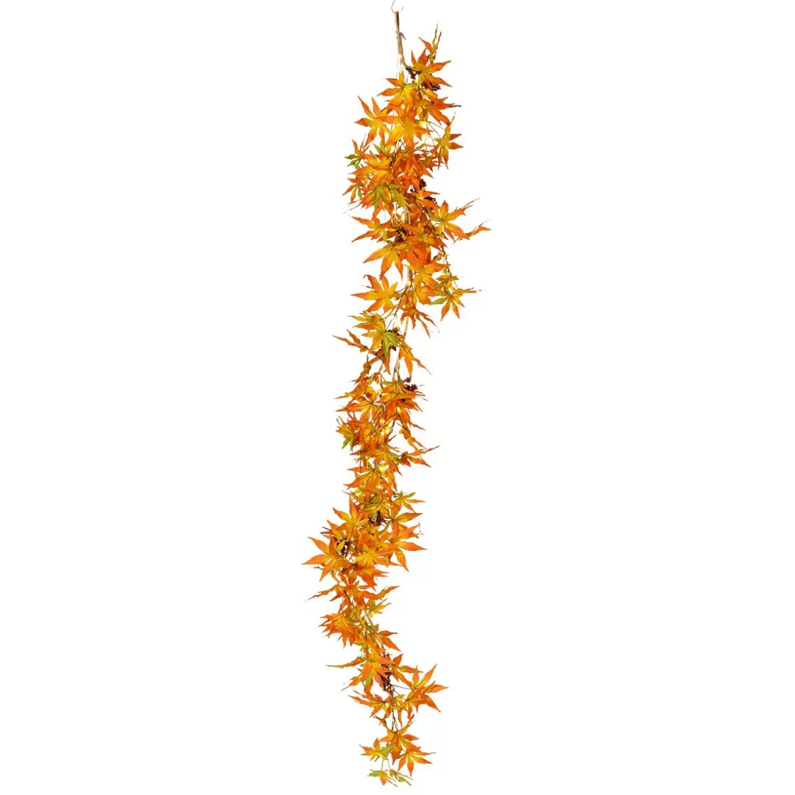 Decoración De Otoño | Guirnaldas Y Vides>DecoWoerner Guirnalda De Arce LED, 140 Cm naranja