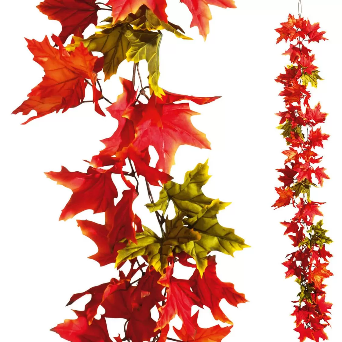 Decoración De Otoño | Guirnaldas Y Vides>DecoWoerner Guirnalda De Arce Roja - Verde 180 Cm rojo