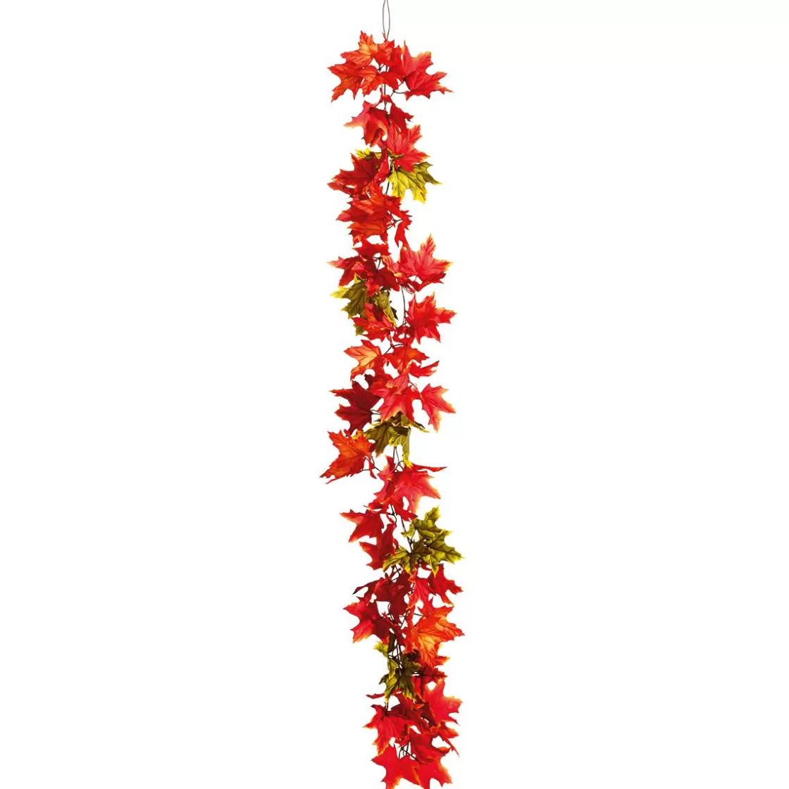 Decoración De Otoño | Guirnaldas Y Vides>DecoWoerner Guirnalda De Arce Roja - Verde 180 Cm rojo