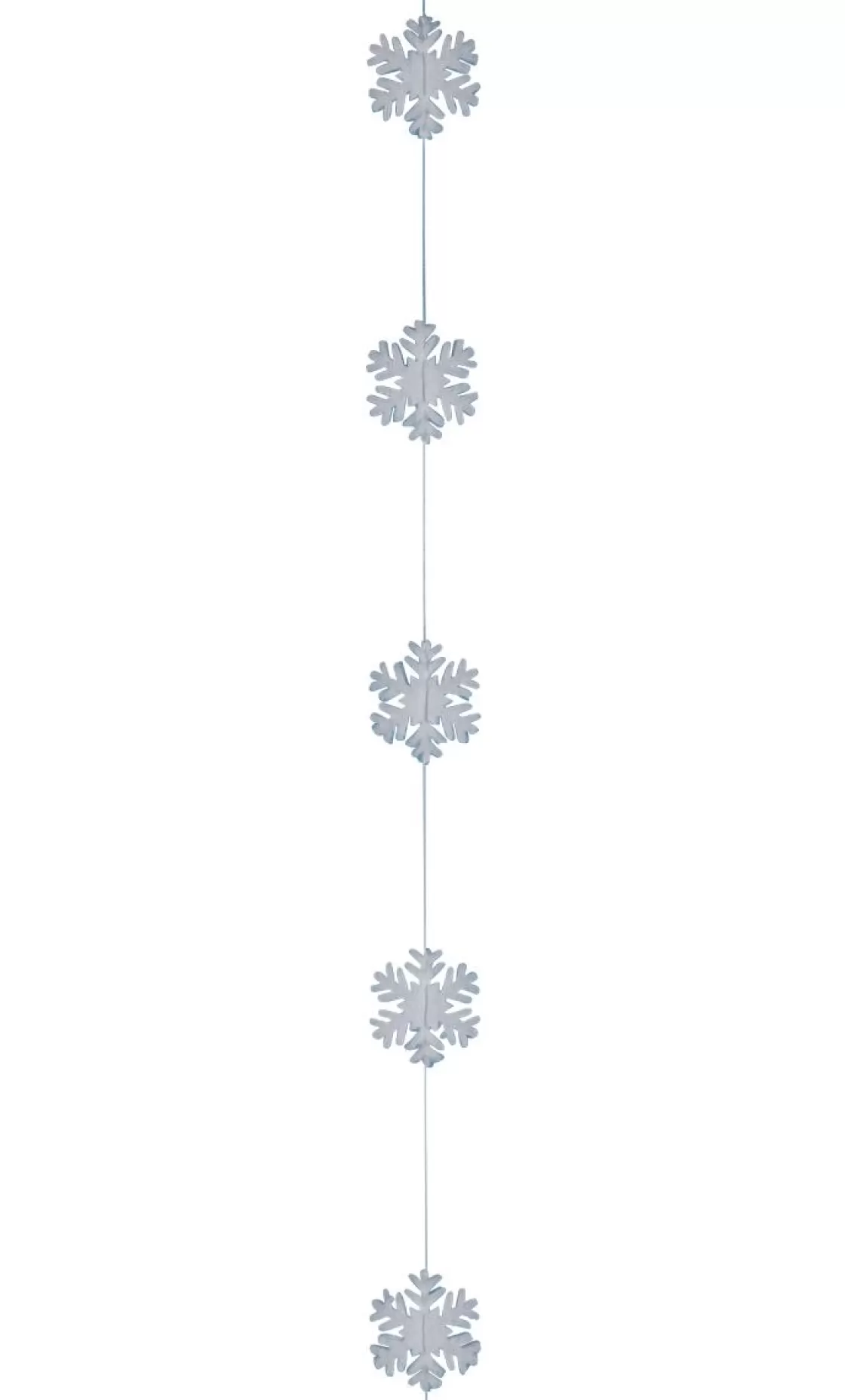 Decoración De Invierno>DecoWoerner Guirnalda De Copos De Nieve, Blanca, 180 Cm blanco