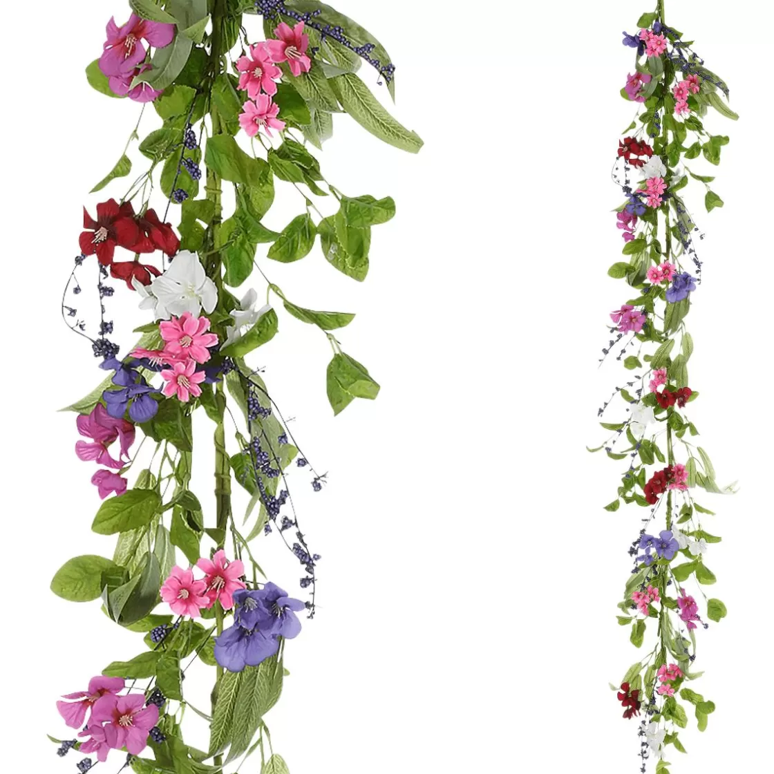 Guirnaldas Y Vides>DecoWoerner Guirnalda De Flores De Campo Artificiales Rosa Púrpura 158 Cm multicolor