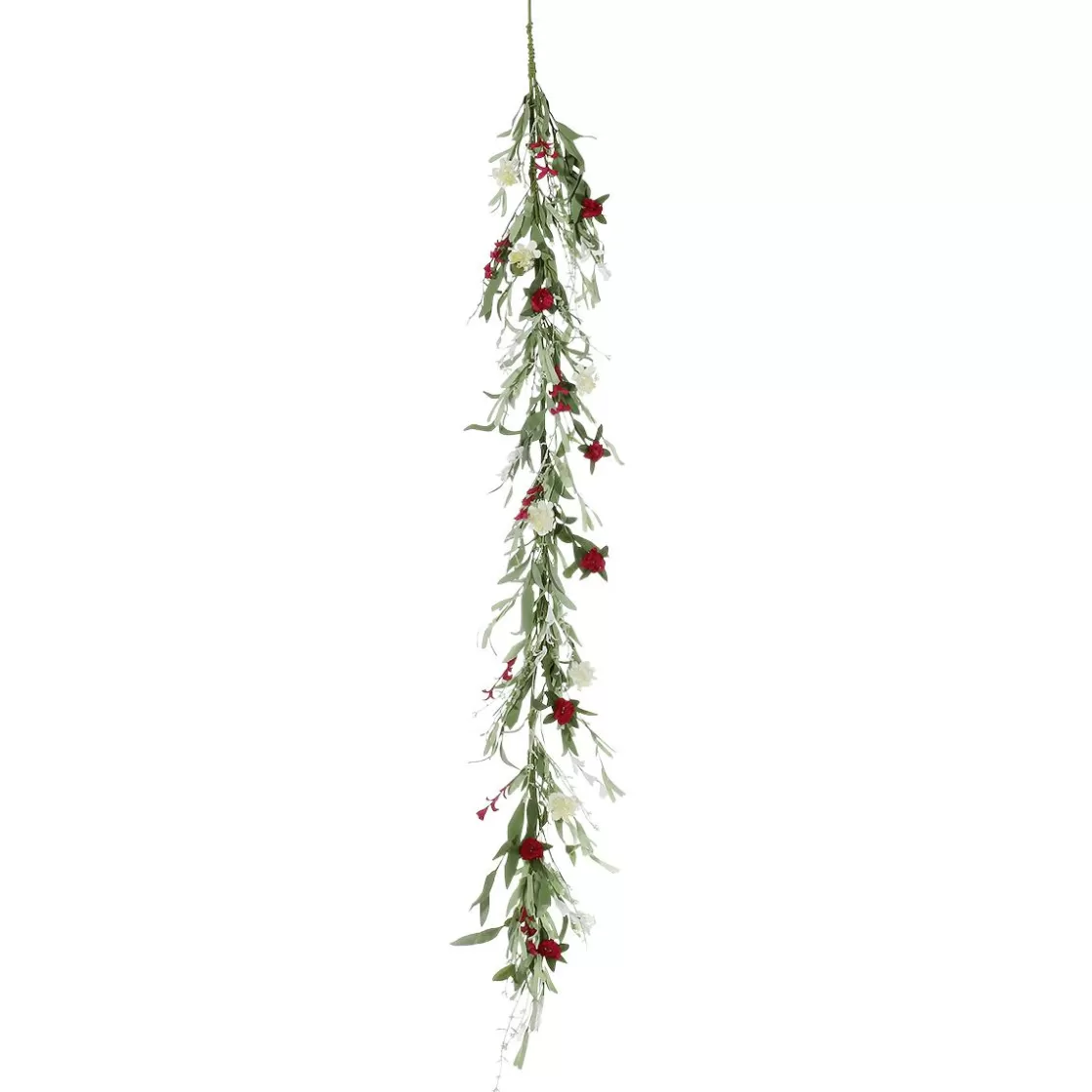 Decoración De Verano | Decoración De Primavera>DecoWoerner Guirnalda De Flores De Campo Artificiales Vid Roja Blanca 158 Cm rosa