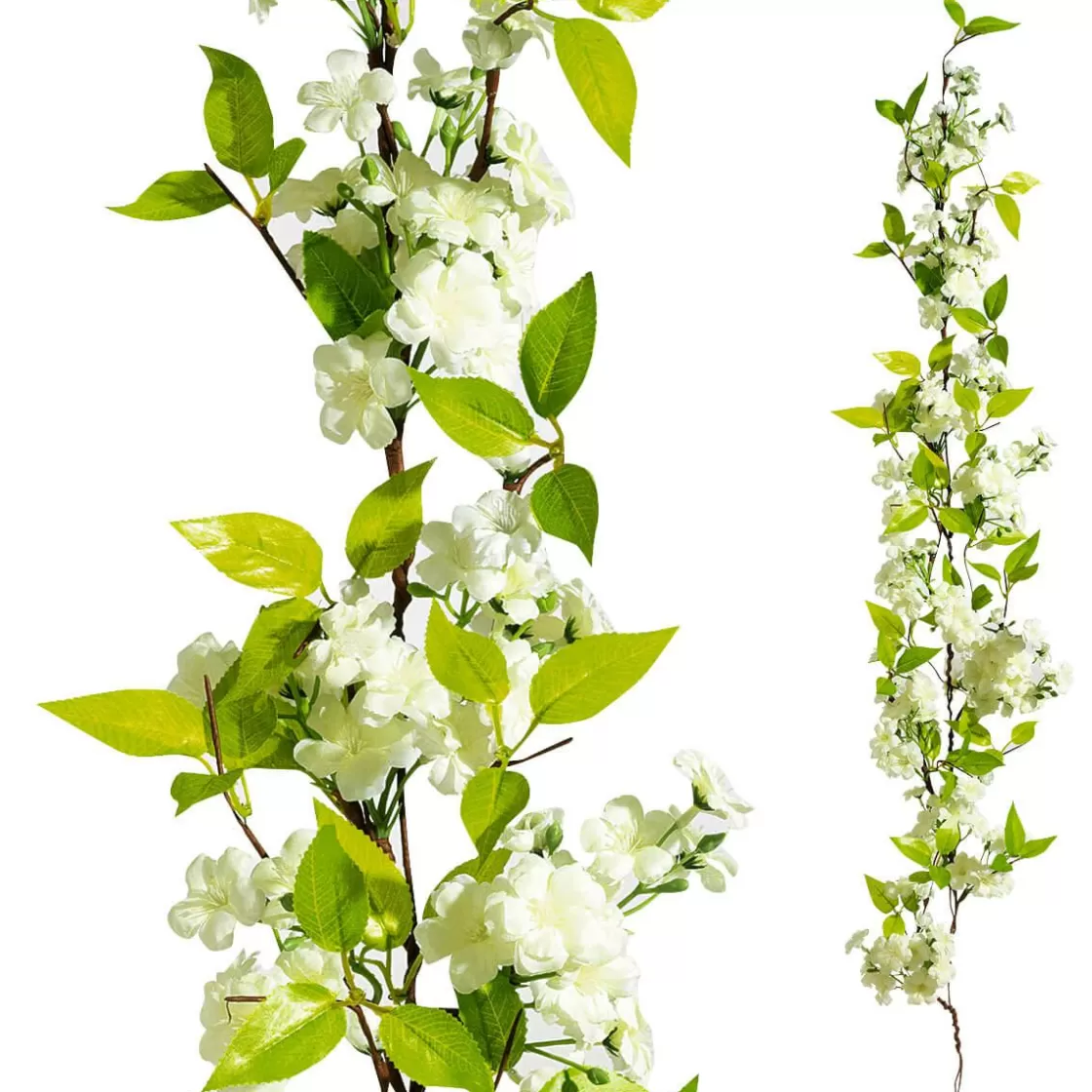 Decoración De Primavera | Guirnaldas Y Vides>DecoWoerner Guirnalda De Flores De Cerezo Artificial 110 Cm blanco