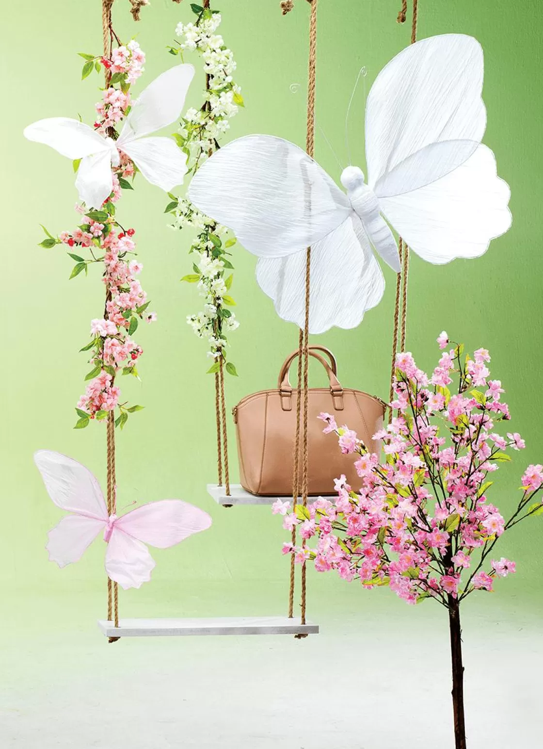 Decoración De Primavera | Guirnaldas Y Vides>DecoWoerner Guirnalda De Flores De Cerezo Artificial 110 Cm blanco