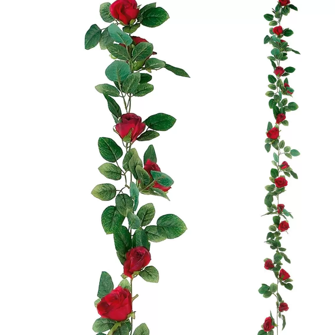 Decoración Temática | Guirnaldas Y Vides>DecoWoerner Guirnalda De Rosas Artificial 180 Cm, Color rojo
