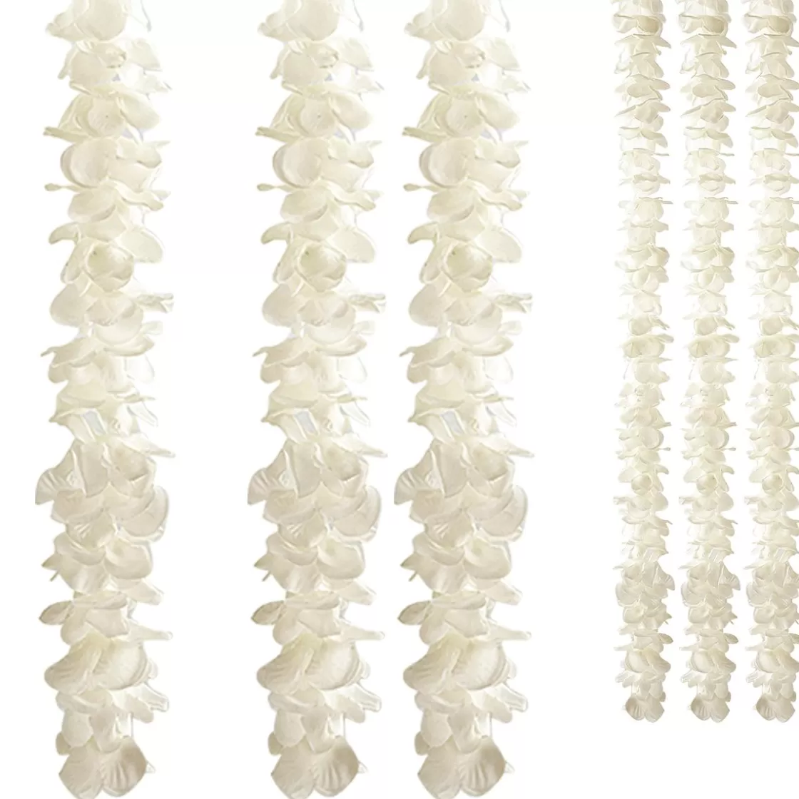 Guirnaldas Y Vides>DecoWoerner Guirnaldas Decorativas Crema, Longitud 260 Cm, 3 Piezas blanco