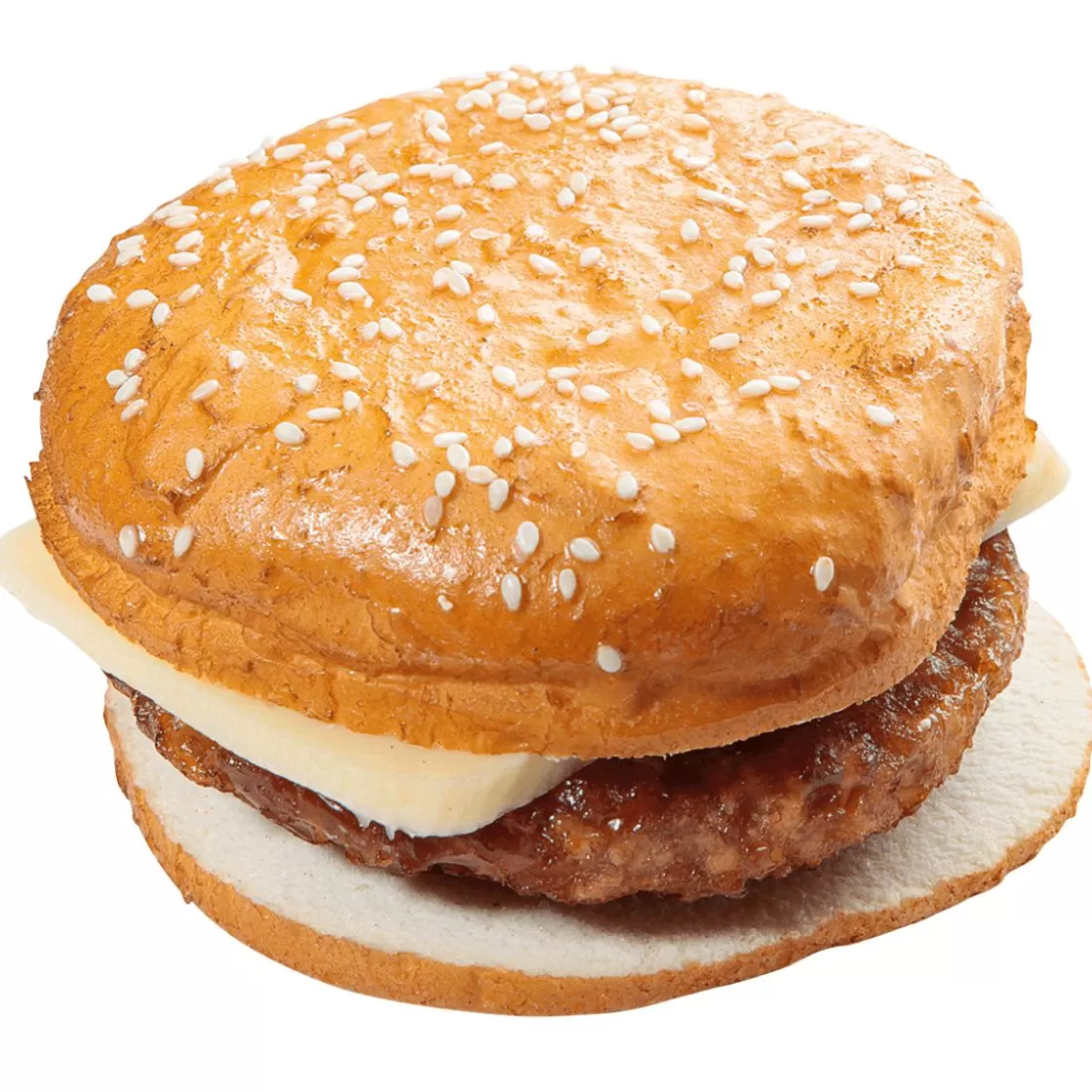 Platos Y Comida Rápida>DecoWoerner Hamburguesa Con Queso Alimento De Imitación 10 Cm marrón