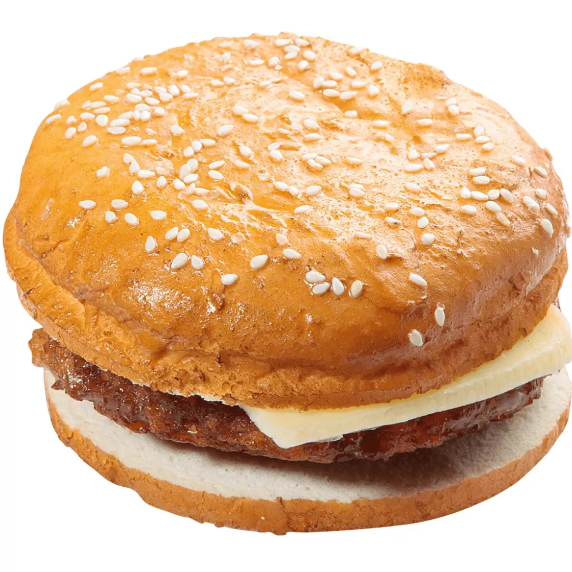 Platos Y Comida Rápida>DecoWoerner Hamburguesa Con Queso Alimento De Imitación 10 Cm marrón