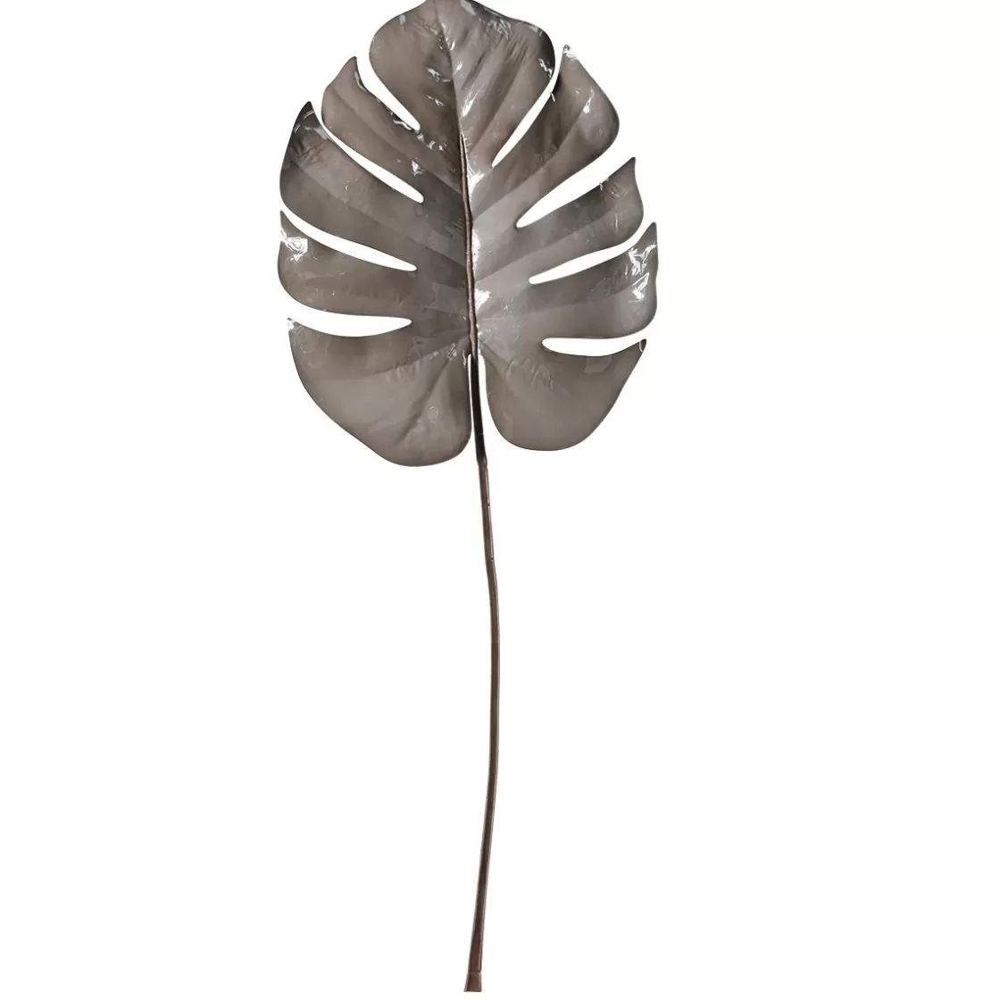 Decoración De Otoño>DecoWoerner Hoja De Monstera Artificial 90 Cm Gris