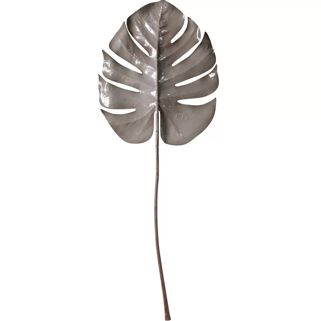 Decoración De Otoño>DecoWoerner Hoja De Monstera Artificial 90 Cm Gris