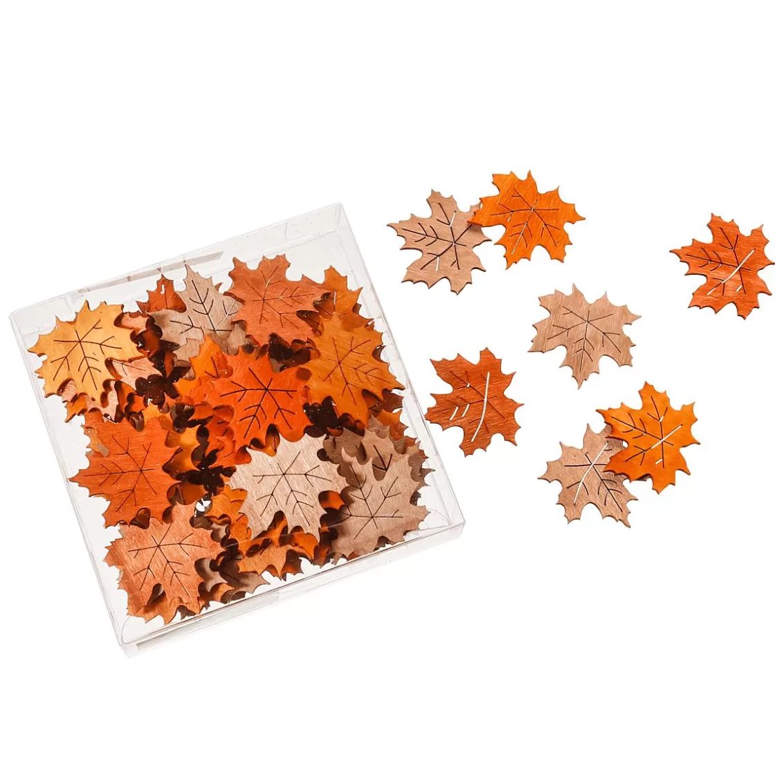 Decoración Dispersa | Decoración De Otoño>DecoWoerner Hojas De Otoño De Arce 72 Piezas 3,5 X 4 Cm naranja