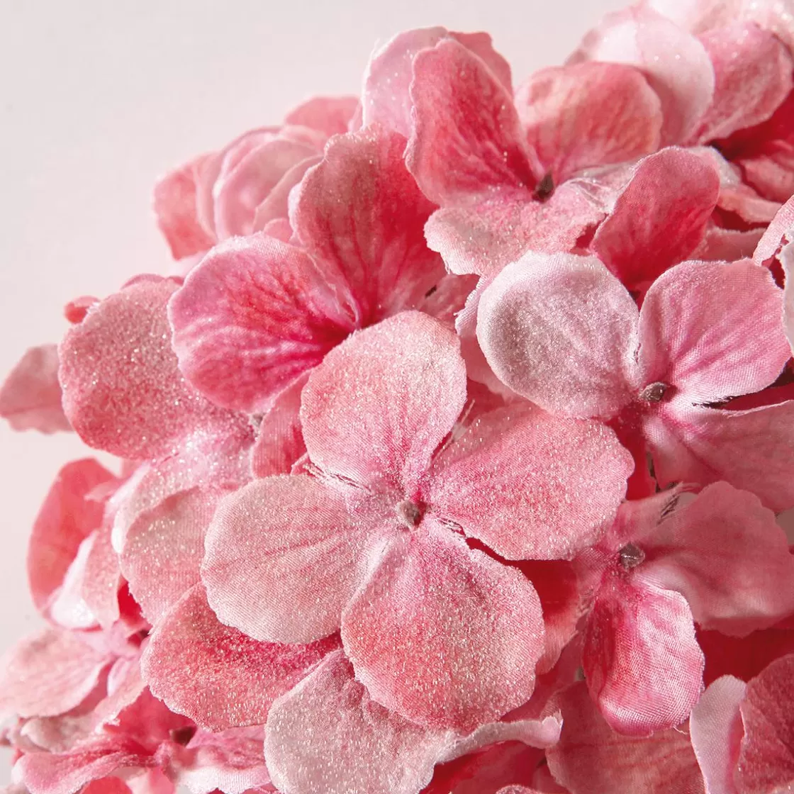 Decoración De Primavera | Flores Artificiales>DecoWoerner Hortensia Artificial 49 Cm Con Brillo rosa