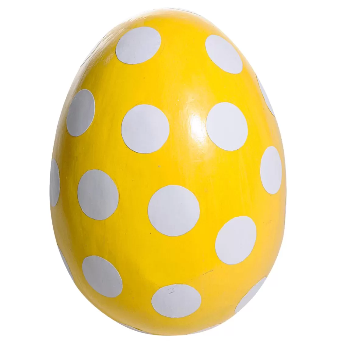 Decoración De Pascua>DecoWoerner Huevo De Pascua Deco Punteado 18 Cm, /blanco amarillo