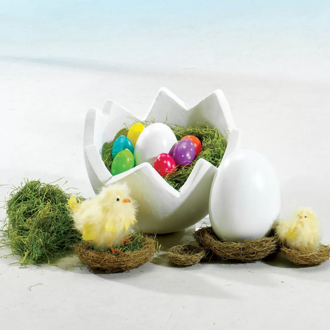 Decoración De Pascua>DecoWoerner Huevo De Pascua Decorativo Gigante, 26 Cm, blanco