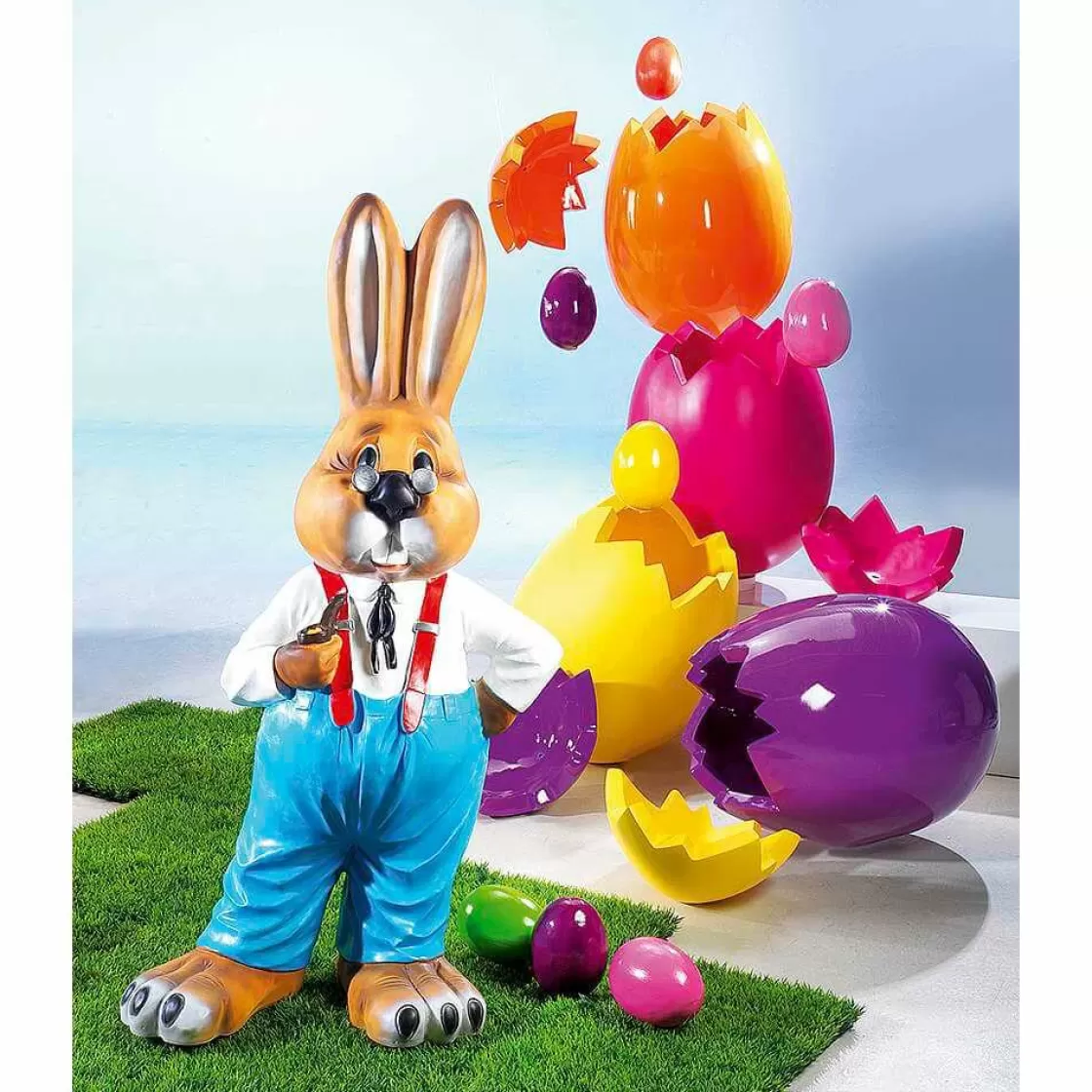 Decoración De Pascua>DecoWoerner Huevo De Pascua Decorativo, Longitud 70 Cm, Púrpura violeta