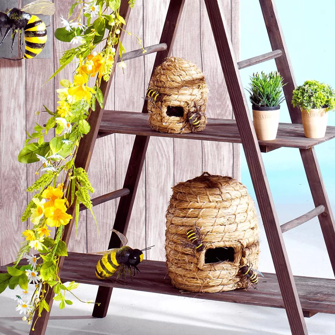 Decoración De Animales | Decoración De Primavera>DecoWoerner Imitación De Abejas Decorativas 15 Cm, 2 Piezas negro