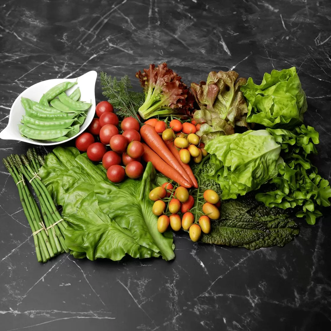 Verduras Y Hierbas>DecoWoerner Imitación De Hojas De Lechuga , 5 Piezas verde