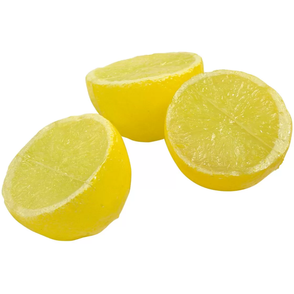 Decoración Temática | Frutas>DecoWoerner Imitación De Mitades De Limones, 3 Piezas amarillo