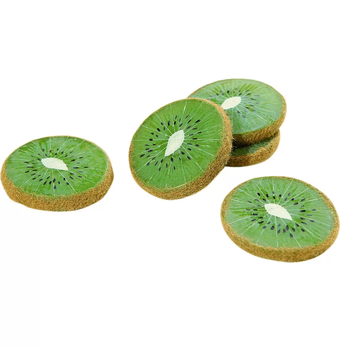 Frutas>DecoWoerner Imitación De Rodajas De Kiwi, 5 Piezas verde