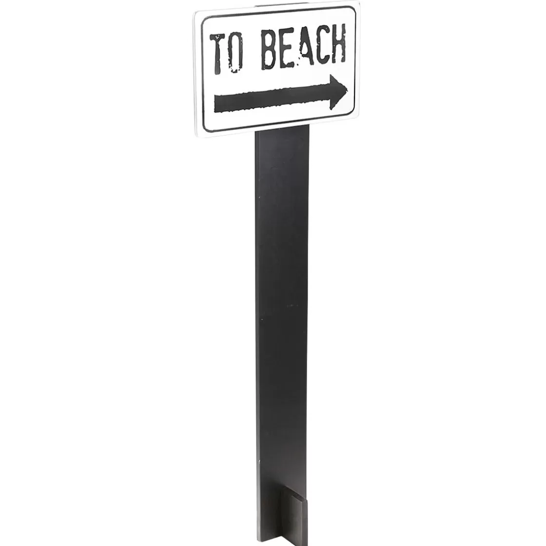 Decoración Natural | Decoración De Verano>DecoWoerner Indicador De Caminos Beach (playa) Blanco Y Altura 120 Cm negro