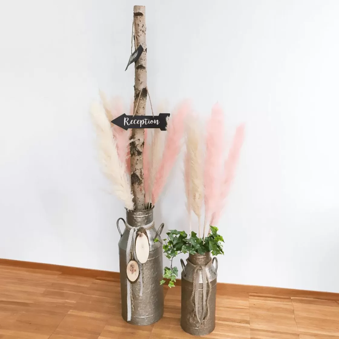 Decoración Temática | Macetas Y Artículos De Decoración>DecoWoerner Jarra De Leche Decorativa De Zinc 51 Cm Gris